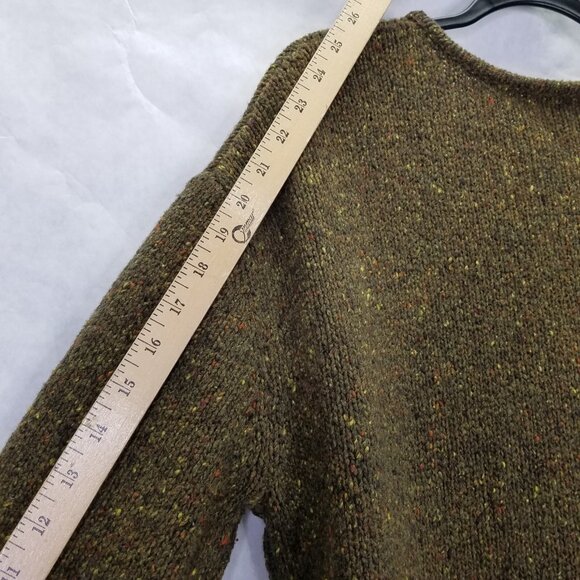 Sundance Full Zip Sweater Women's S Speckled Green Lambs Wool Cardigan Oversized - Picture 15 of 16